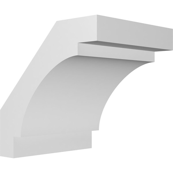 Ekena Millwork 5 1/2-in. W x 6-in. D x 6-in. H Merced Architectural Grade PVC Knee Brace BRCP055X06X06MRC - main